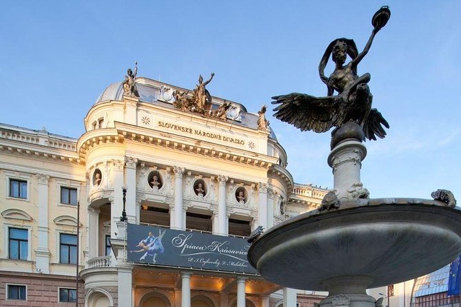 Bratislava, one day private trip from Budapest with guide! - Presidential Palace and Theater Area: prime-minister power and baroque fountain details