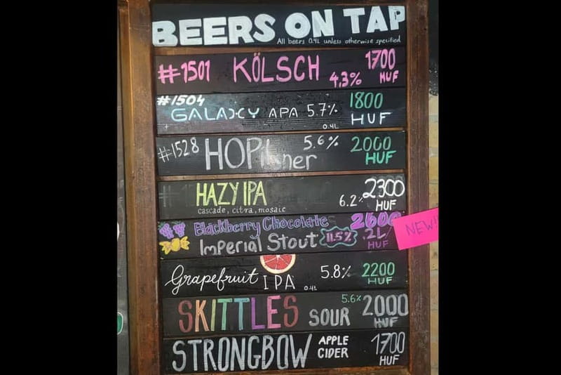 Budapest: 9-tier Hungarian & Craft Beer Tasting w/ snacks - What you taste in this 1.5-hour session (and how much beer you actually get)