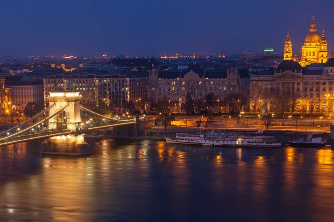 Budapest by night - private driving tour - Fisherman’s Bastion and Matthias Church: the illuminated postcard stretch