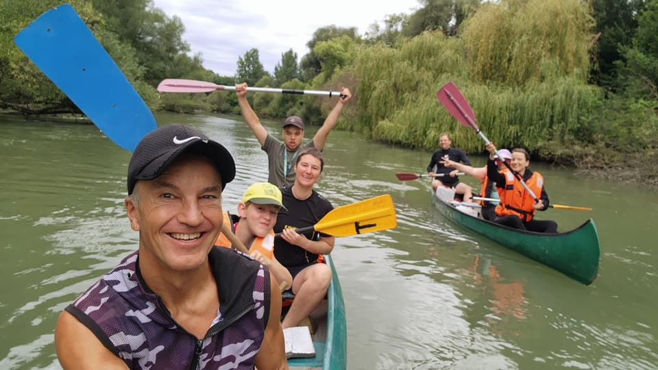 Budapest: Canoeing the Danube w or wo Sauna or Danube Beach - On the water: stable canoes, island passes, and real swim breaks