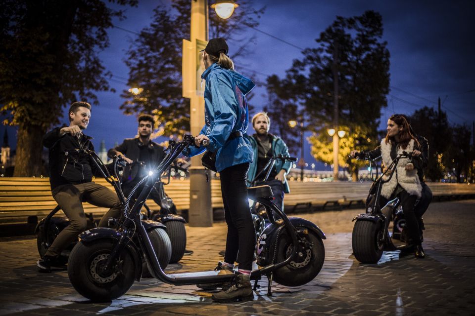 Budapest: Night Tour on MonsteRoller e-Scooter - Riding Budapest at night: the chopper-style scooter vibe