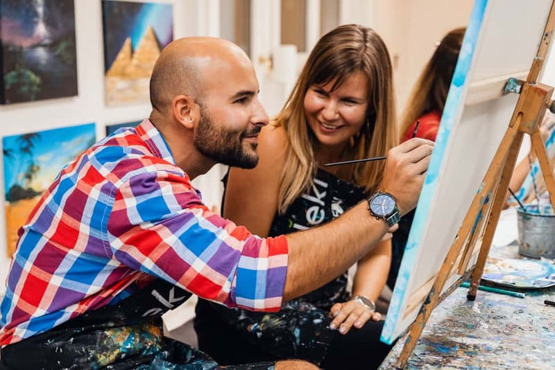 Budapest: Paint and sip experience - What You’re Really Doing in This Budapest Studio Session
