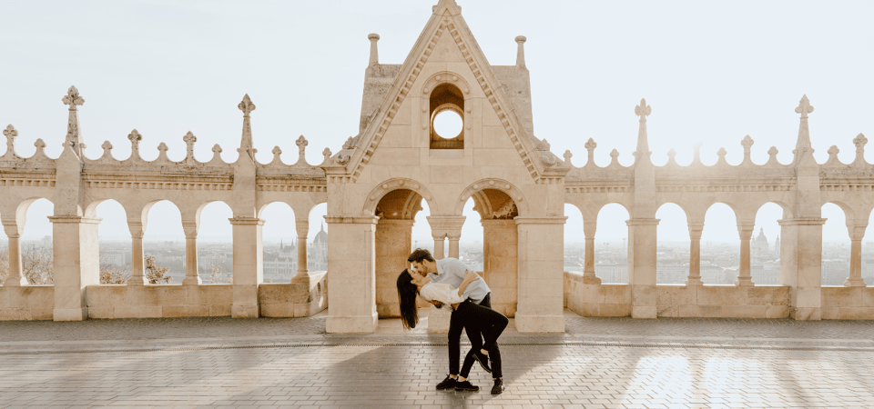 Budapest: romantic photoshoot at Buda's iconic sightseeings - Why Fisherman’s Bastion Is the Perfect Backdrop for Couple Photos