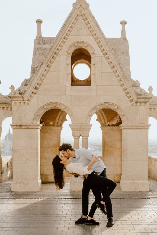 Budapest: romantic photoshoot at Buda's iconic sightseeings - Fisherman’s Bastion: Classic Angles for Kisses, Smiles, and Handholding