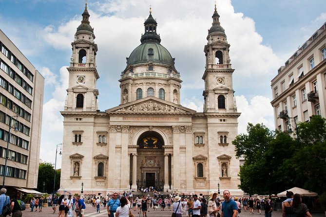 Classic Walk in Budapest Historical Center - Pesti Vigadó and the pastry-café end of the pedestrian street