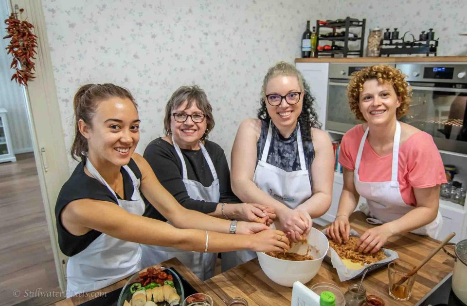 Stretched Strudel Making Class with 2 Different Fillings - Baking time: Hungarian bites, wine, and a calm break